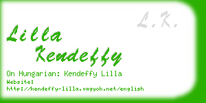 lilla kendeffy business card